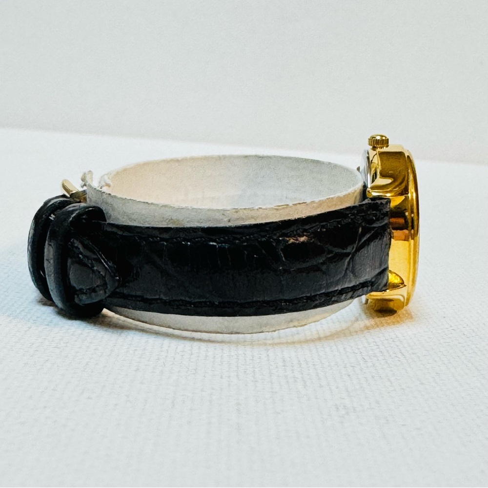 Seiko Pulsar 24mm Women's Day/Date Watch Gold Black Croco Leather VX83-X002 - Picture 8 of 14